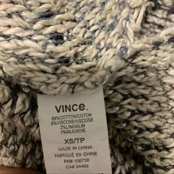 Vince grey drop shoulder lose knit sweater Size XS - Picture 8 of 13
